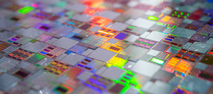A board of processor chips
