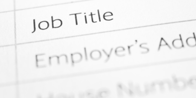 The word "Job Title" written on a form