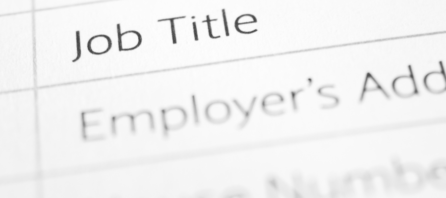 The word "Job Title" written on a form